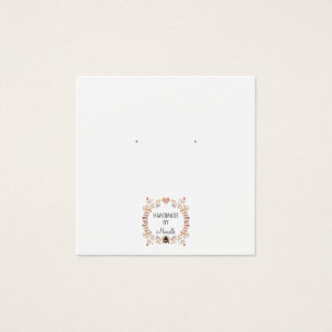 Carte d'affichage Rustique Floral Oreille Bijoux