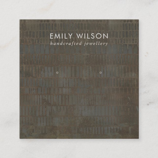 CARTE D'AFFICHAGE RUSTIQUE GRAY BRONZE LINE STUD E (Devant)