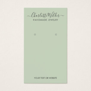 Carte d'affichage Rustique Sage Green Script