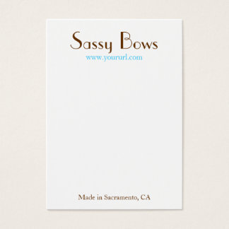 Carte d'affichage Sassy Bow & Jewelry