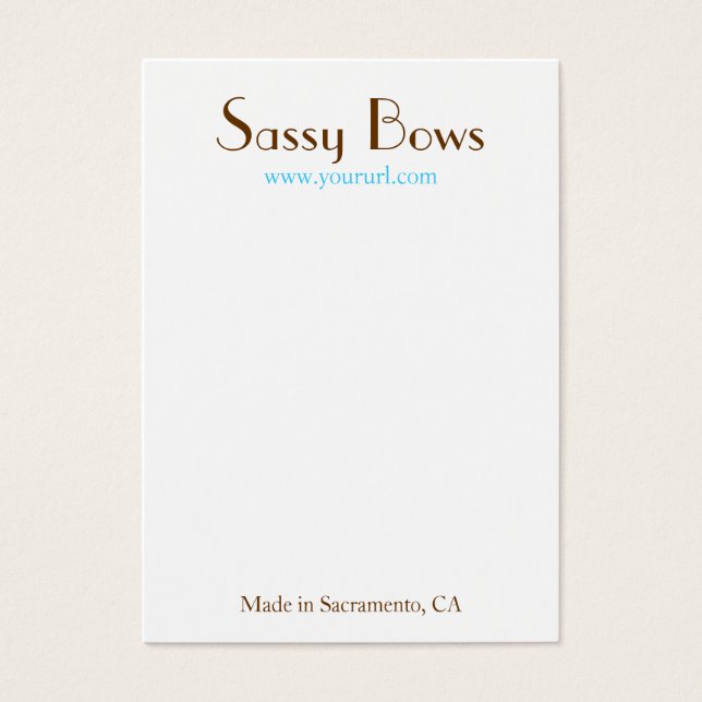 Carte d'affichage Sassy Bow & Jewelry (Devant)