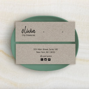 Carte d'affichage Script Stud à oreille Kraft