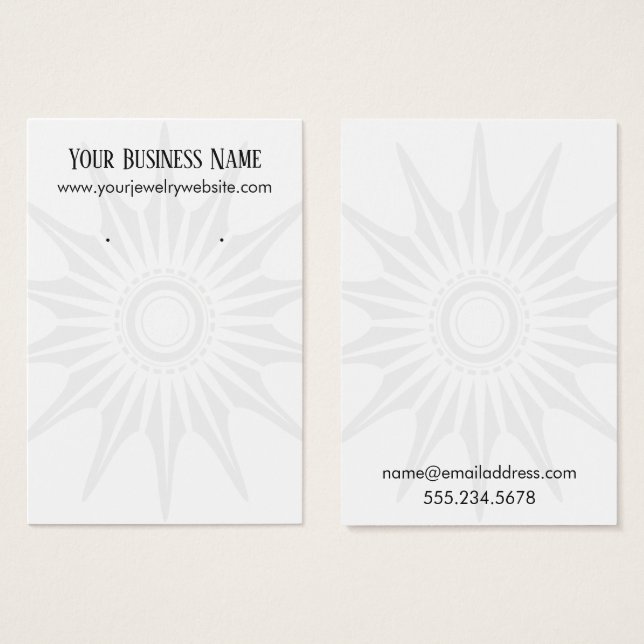 Carte d'affichage simple à main blanche pour porte (Devant & derrière)