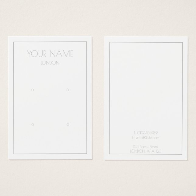 Carte d'affichage simple à oreille multiple (Devant & derrière)