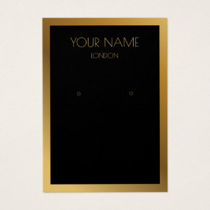 Carte d'affichage simple à oreille noire avec bord