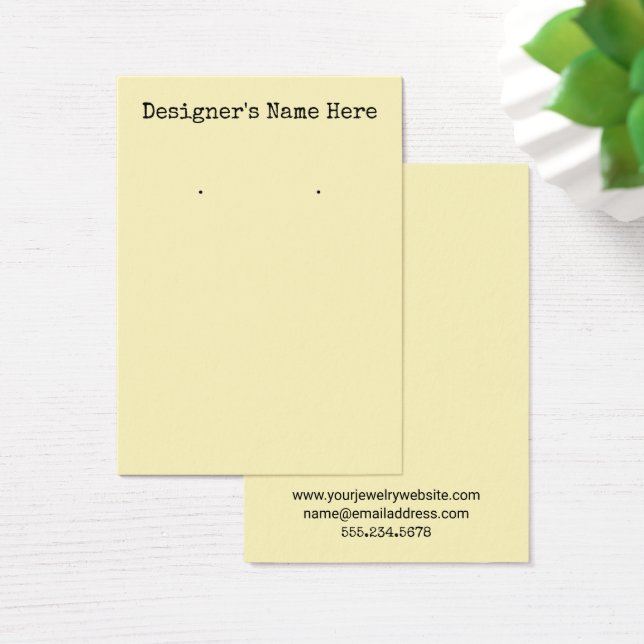Carte d'affichage simple à port d'oreille jaune cl (Bureau)