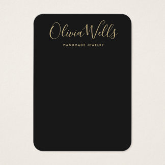 Carte d'affichage simple Black Gold Script