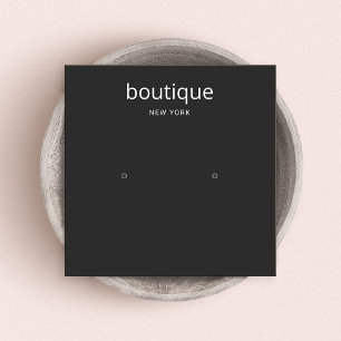 Carte d'affichage simple Black Modern Stud Écouteu