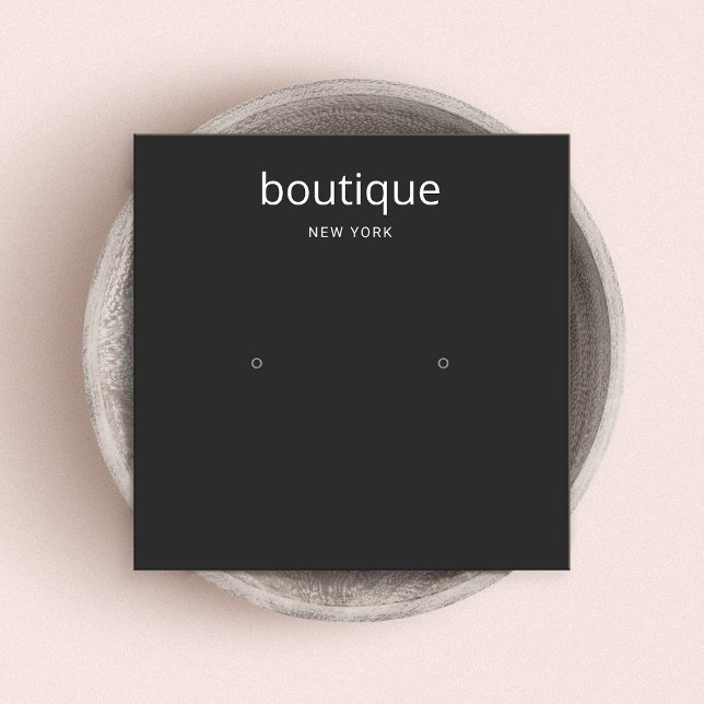 Carte d'affichage simple Black Modern Stud Écouteu (Créateur téléchargé)