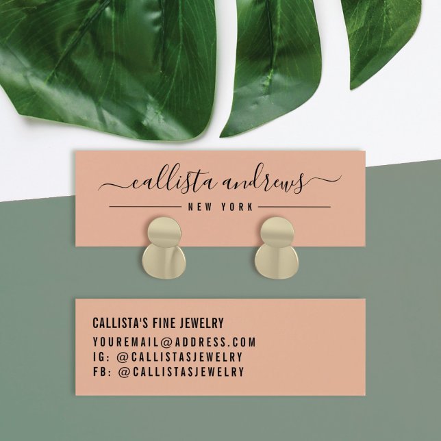 Carte d'affichage simple Black Orange Script (Créateur téléchargé)