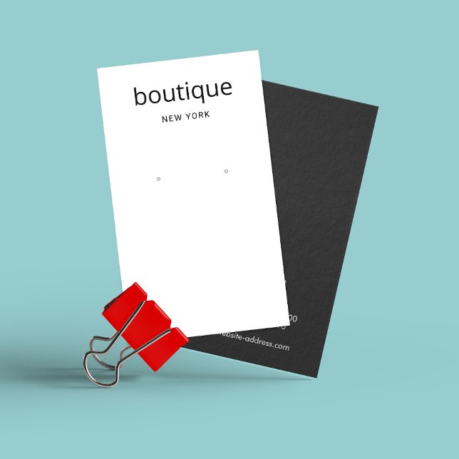 Carte d'affichage simple blanc moderne à longue or (Créateur téléchargé)