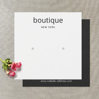 Carte d'affichage simple blanc moderne à oreille