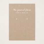 Carte d'affichage simple Boutique générale Kraft<br><div class="desc">Cette Simple General Store Card est une toile parfaite pour vos bijoux. Super mignon,  super chic carte pour toute entreprise. Spécialement pour les boutiques.</div>