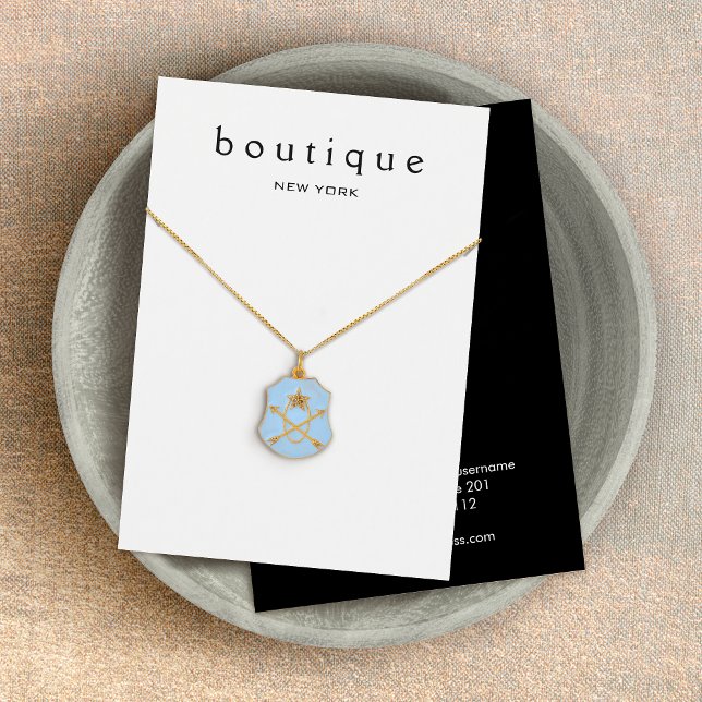 Carte d'affichage simple bracelet en collier blanc (Créateur téléchargé)