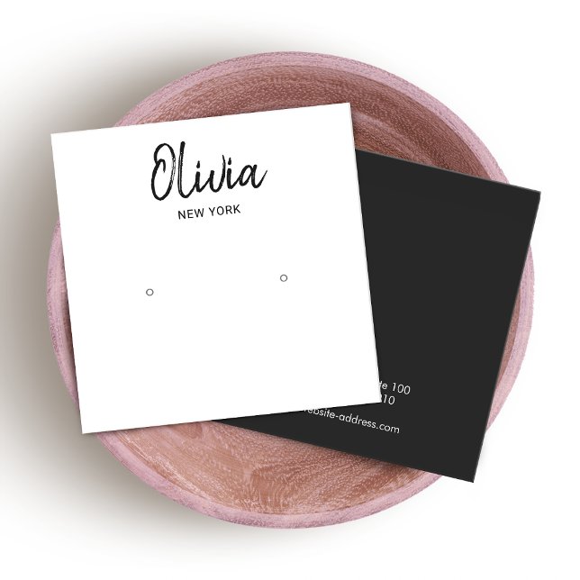 Carte d'affichage simple Carré blanc à oreilles (Créateur téléchargé)