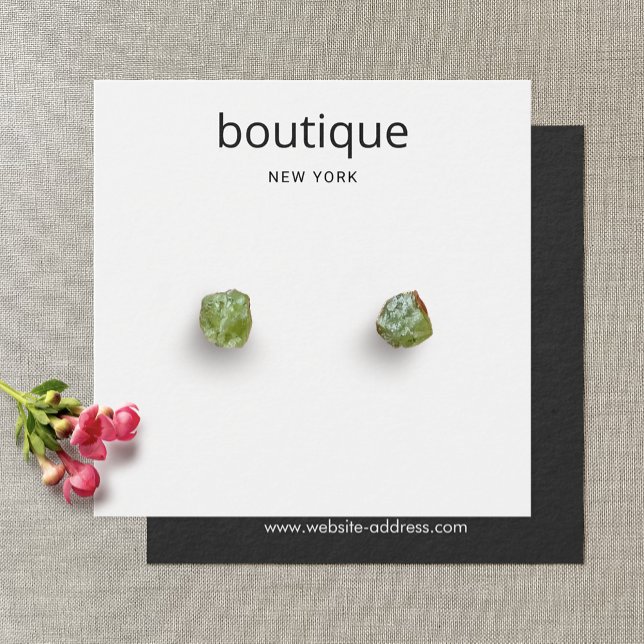Carte d'affichage simple Carré blanc pour oreille (Créateur téléchargé)
