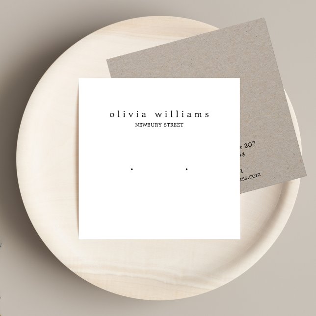 Carte d'affichage simple Carré blanc pour oreille (Créateur téléchargé)