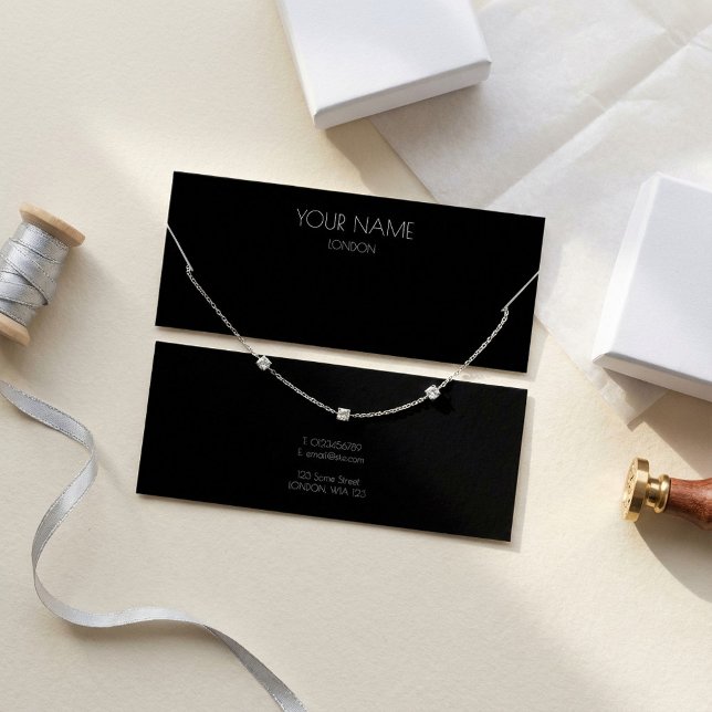 Carte d'affichage simple collier (Simple necklace display card)