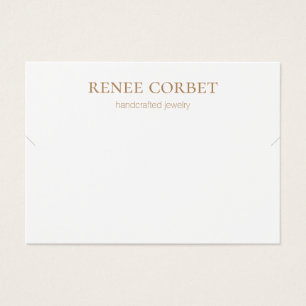 Carte d'affichage simple collier blanc ou bracelet