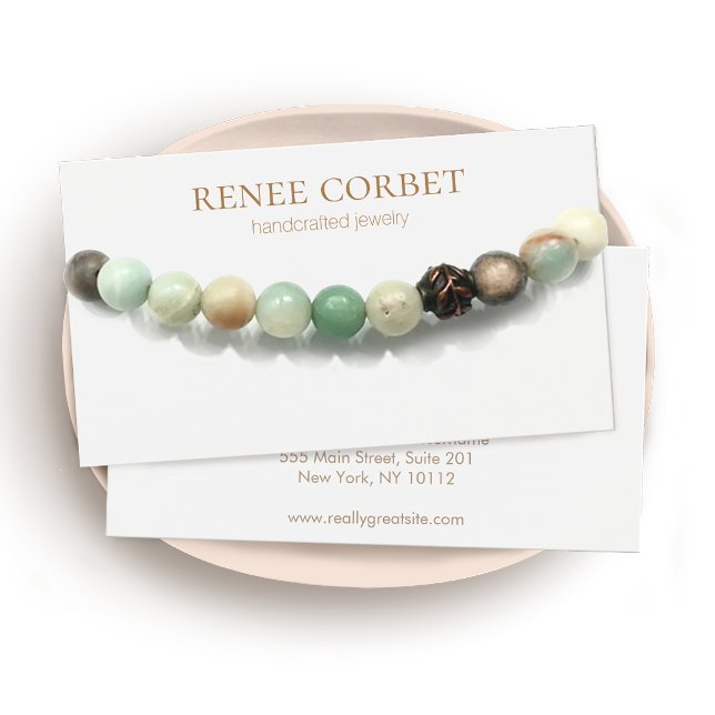 Carte d'affichage simple collier blanc ou bracelet (Créateur téléchargé)