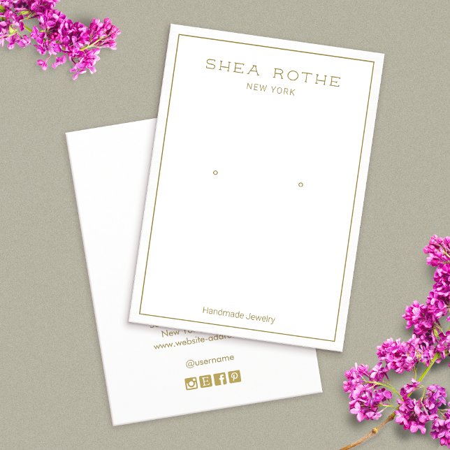 Carte d'affichage simple et moderne à bordure blan (Créateur téléchargé)