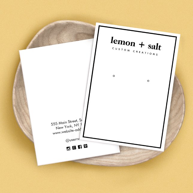 Carte d'affichage simple et moderne à bordure blan (Créateur téléchargé)