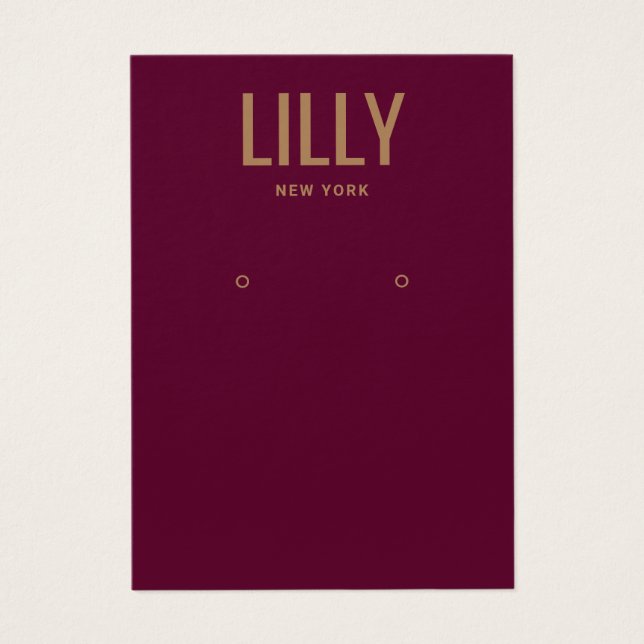 Carte d'affichage simple et moderne Burgundy (Devant)