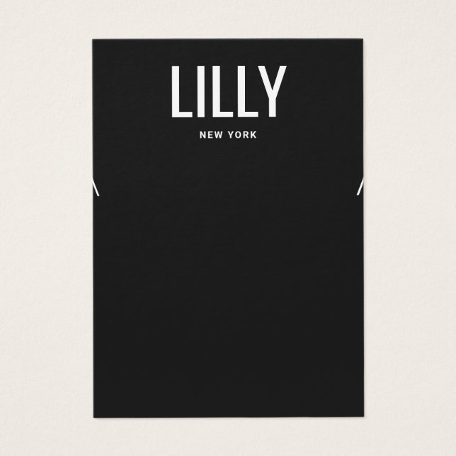 Carte d'affichage simple et moderne du collier noi (Devant)