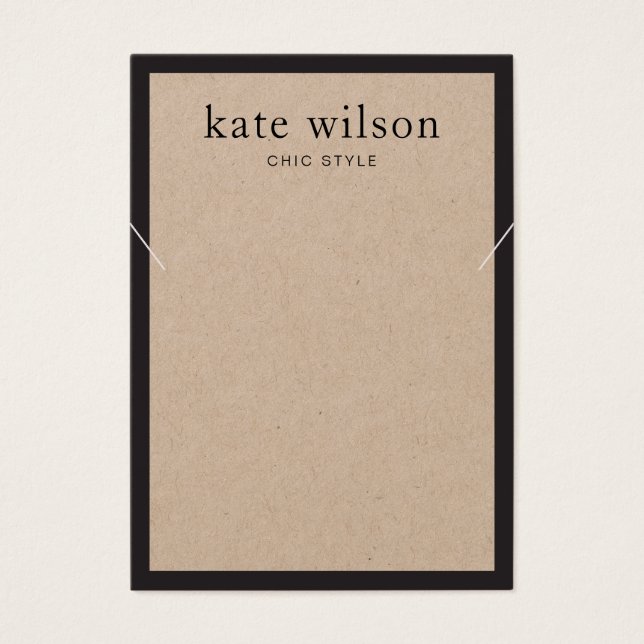 Carte d'affichage simple et moderne Kraft (Devant)