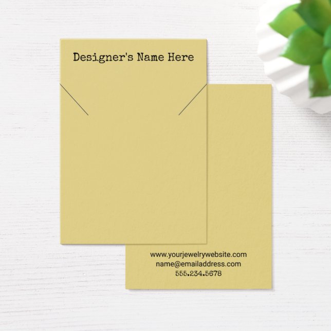 Carte d'affichage simple garde-collier jaune (Bureau)