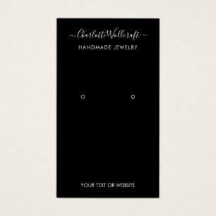 Carte d'affichage simple noir blanc de script d'or