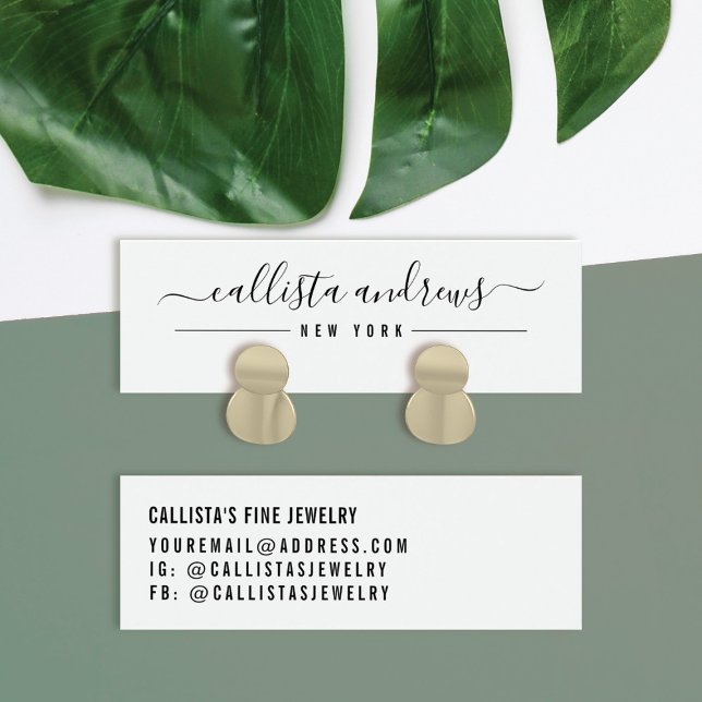 Carte d'affichage simple noir blanc de script d'or (Créateur téléchargé)