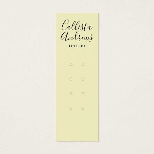 Carte d'affichage simple Noir Jaune multiple oreil (Devant)