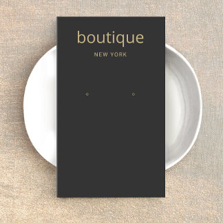 Carte d'affichage simple Noir moderne à longue ore