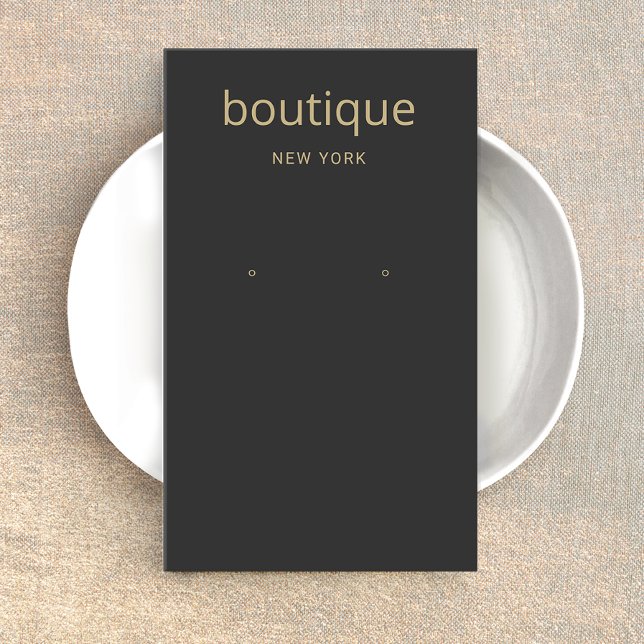 Carte d'affichage simple Noir moderne à longue ore (Créateur téléchargé)