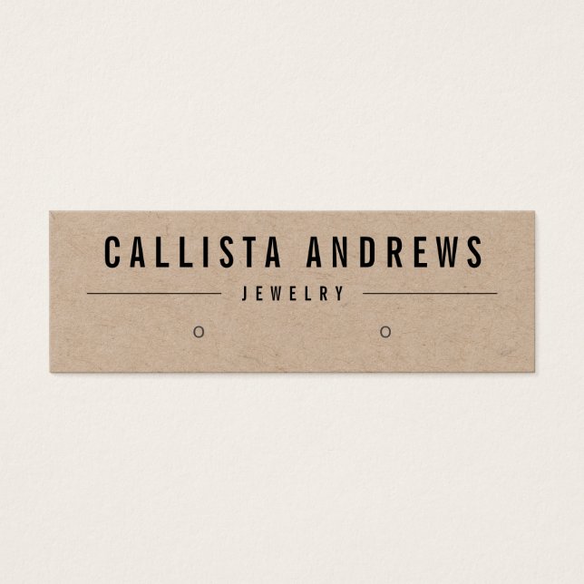 Carte d'affichage simple papier Kraft Brown (Devant)