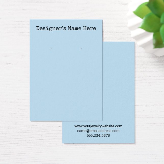 Carte d'affichage simple Pastel Blue Porte-oreille (Bureau)