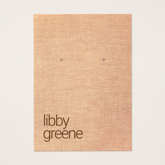 Carte d'affichage simple Rustique Tan Jewelry (Devant)