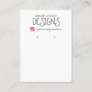 Carte d'affichage simple Vintage d'écoute Instagra