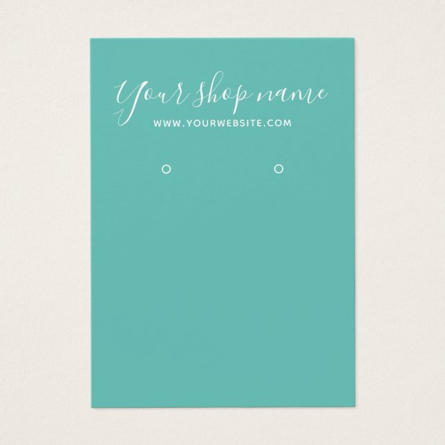 Carte d'affichage turquoise simple et moderne (Devant)