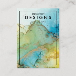 Carte d'affichage Vert Aquarelle Or tendance