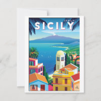 Carte d'affichage vintage Sicile - SICILIA