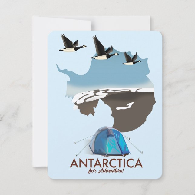Carte d'affiche de l'Antarctique pour le voyage d' (Devant)