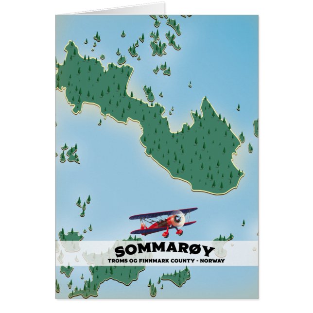 carte d'affiche de voyage de Sommarøy Norvège (Devant)