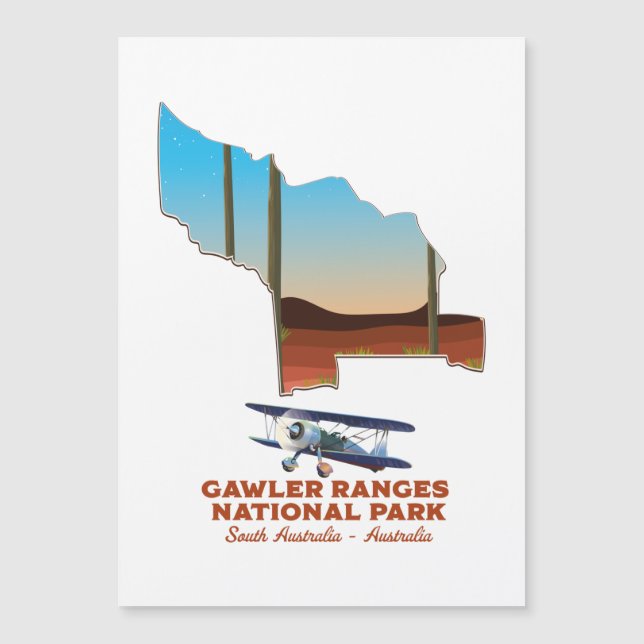 carte d'affiche de voyage des chaînes de Gawler (Devant)