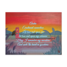Carte d'affirmation aroha (amour)