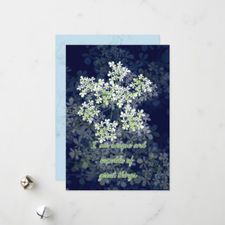 Carte d'affirmation avec fleurs sur arrière - plan