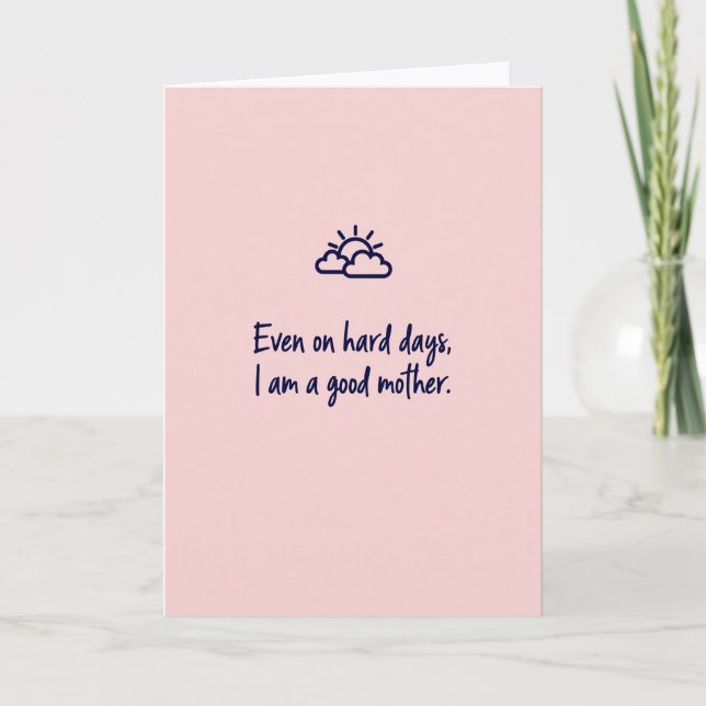 Carte d'affirmation de maternité tendre (Devant)
