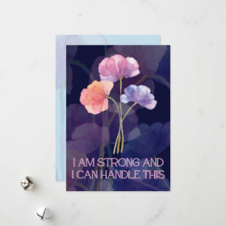 Carte d'Affirmation Enfance avec fleurs