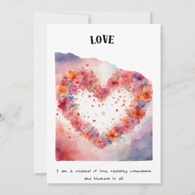 Carte d'Affirmation Love Positive (Devant)